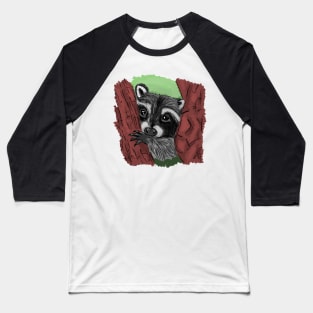 Cute raccoon Baseball T-Shirt